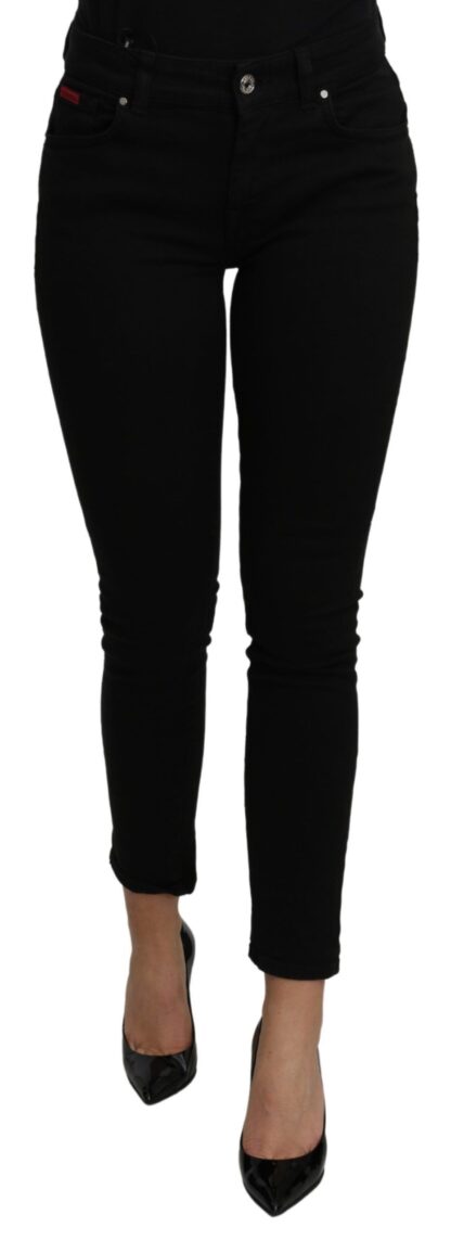 Dolce & Gabbana - Elegant Black Mid Waist Slim Denim Jeans