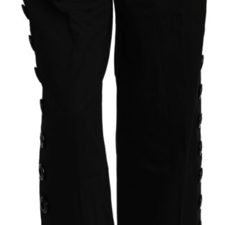 Dolce & Gabbana - Sleek Black Mid Waist Slim Fit Cropped Jeans