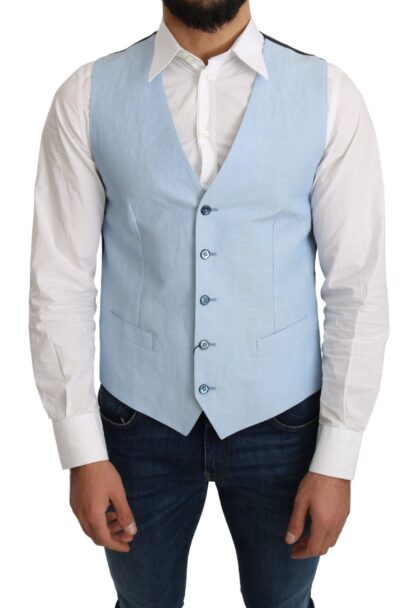 Dolce & Gabbana - Elegant Azure Men's Formal Vest