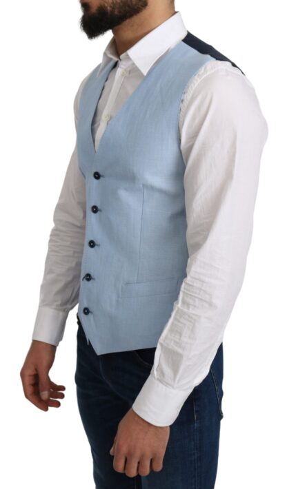 Dolce & Gabbana - Elegant Azure Men's Formal Vest