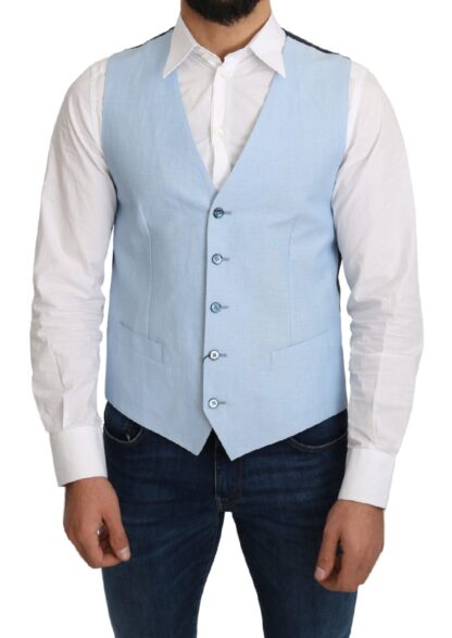 Dolce & Gabbana - Elegant Azure Men's Formal Vest