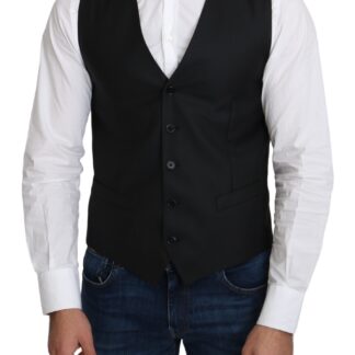 Dolce & Gabbana - Elegant Blue Silk-Blend Formal Vest