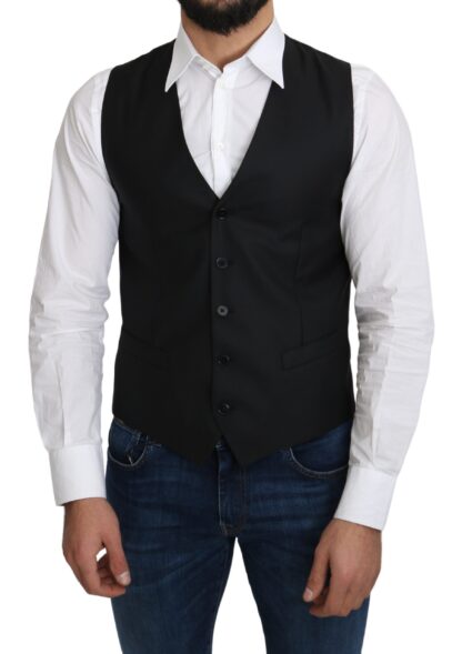 Dolce & Gabbana - Elegant Gray Wool Blend Formal Vest