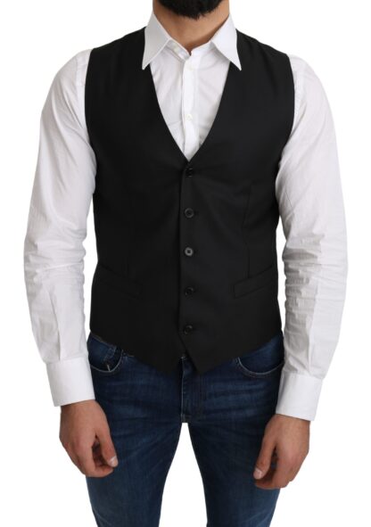 Dolce & Gabbana - Elegant Gray Wool Blend Formal Vest