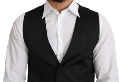 Dolce & Gabbana - Elegant Silk Formal Gray Vest