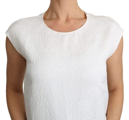 Dolce & Gabbana - Elegant White Cotton Blend Blouse