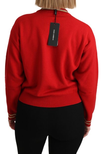 Dolce & Gabbana - Radiant Red Cartoon Motive Cashmere Sweater