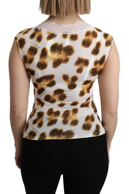 Roberto Cavalli - Chic Leopard Lingerie Blouse Top