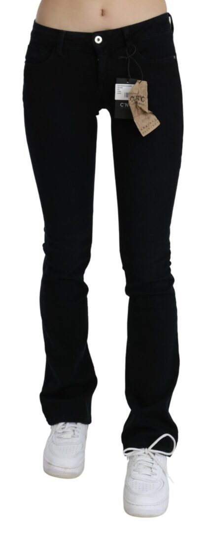 Costume National - Chic Black Slim Fit Low Waist Denim