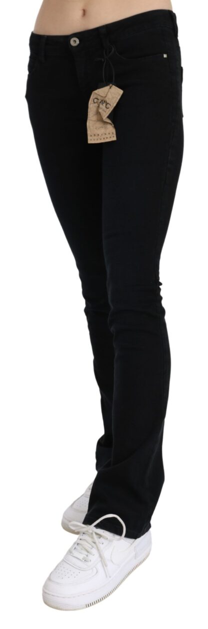 Costume National - Chic Black Slim Fit Low Waist Denim