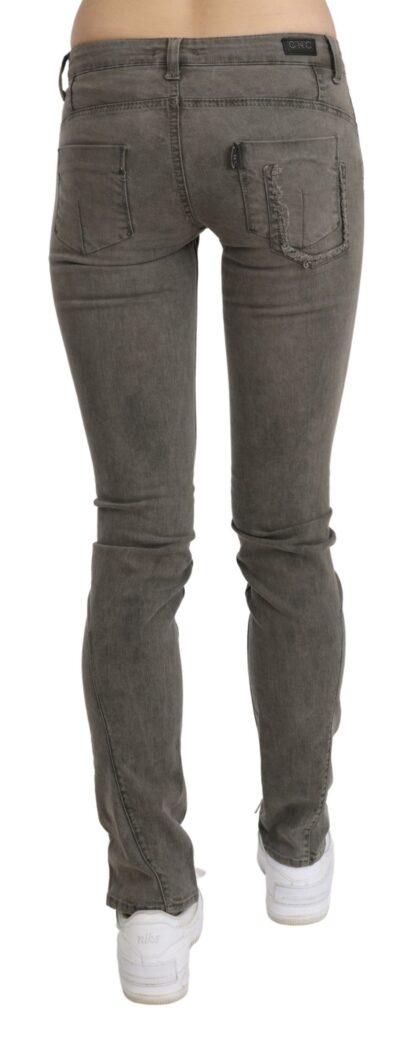 Costume National - Chic Gray Slim Fit Cotton Jeans