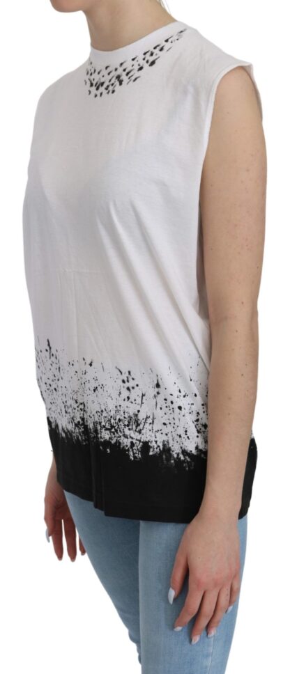 Dsquared² - Chic Sleeveless Cotton Crew Neck Top