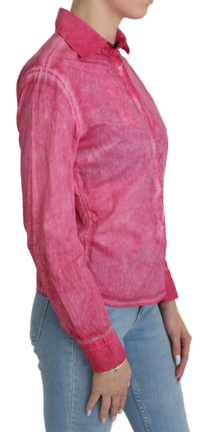 Ermanno Scervino - Chic Pink Cotton Polo Blouse by Ermanno Scervino