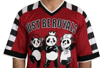 Dolce & Gabbana - Panda Print Red Short Sleeve Luxury Tee