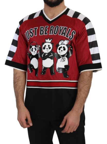 Dolce & Gabbana - Panda Print Red Short Sleeve Luxury Tee