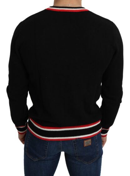 Dolce & Gabbana - Elegant Black Cashmere Crew Neck Sweater