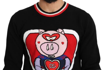 Dolce & Gabbana - Elegant Black Cashmere Crew Neck Sweater