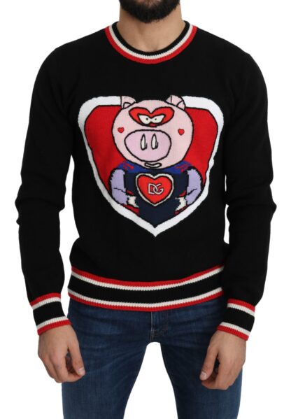 Dolce & Gabbana - Elegant Black Cashmere Crew Neck Sweater