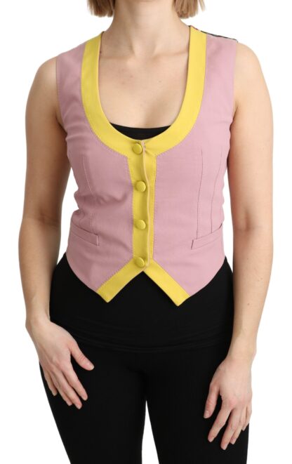 Dolce & Gabbana - Chic Sleeveless Vest in Pink Hues