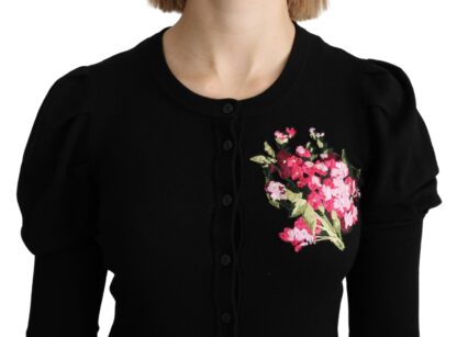 Dolce & Gabbana - Elegant Floral Embroidered Wool Cardigan