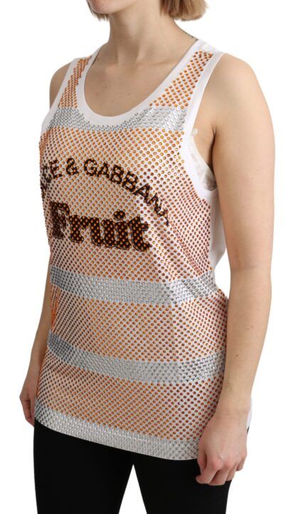 Dolce & Gabbana - Crystal Embellished Sleeveless Cotton Top