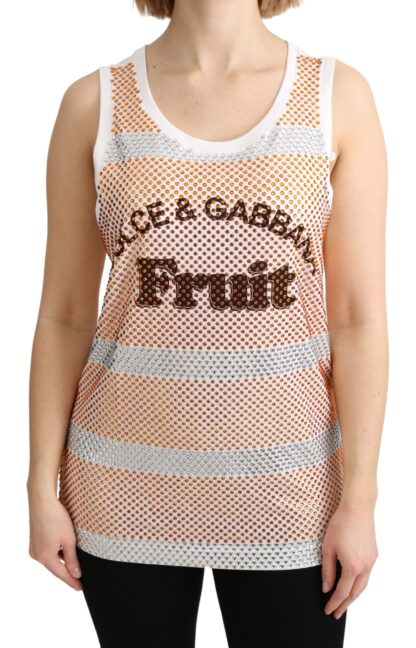 Dolce & Gabbana - Crystal Embellished Sleeveless Cotton Top