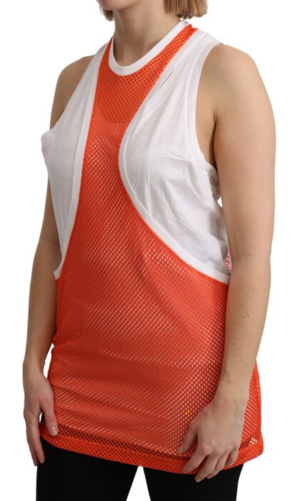 Dsquared² - Elegant Sleeveless Cotton Tank in Orange