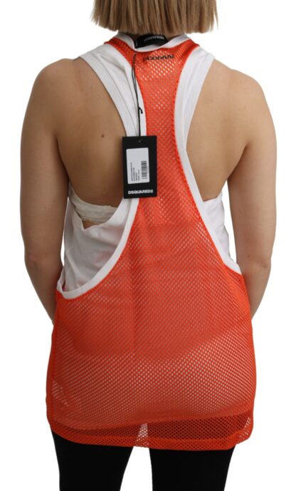 Dsquared² - Elegant Sleeveless Cotton Tank in Orange