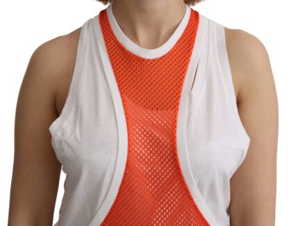 Dsquared² - Elegant Sleeveless Cotton Tank in Orange