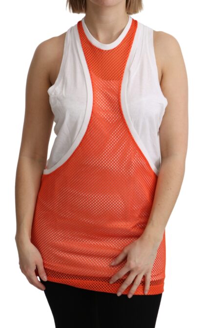 Dsquared² - Elegant Sleeveless Cotton Tank in Orange