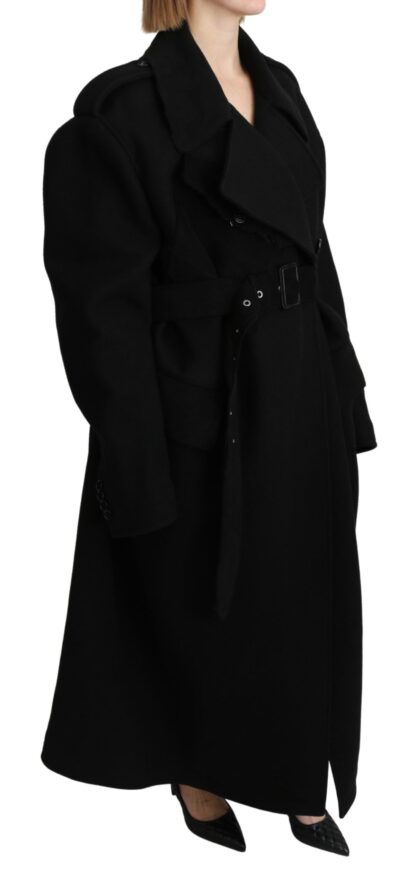 Dolce & Gabbana - Elegant Black Wool Trenchcoat