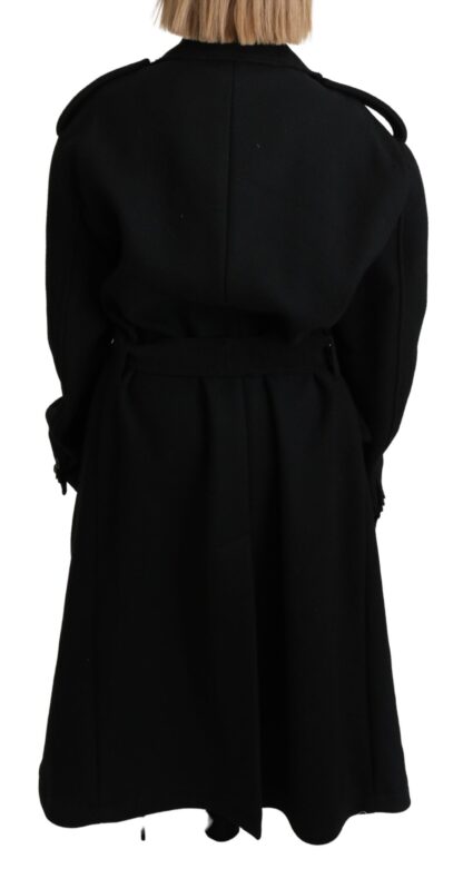 Dolce & Gabbana - Elegant Black Wool Trenchcoat