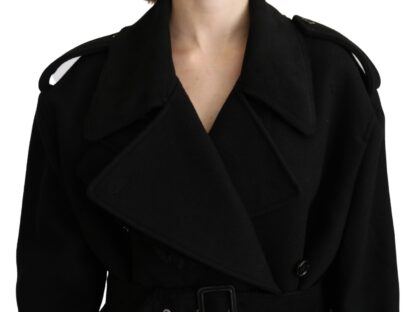 Dolce & Gabbana - Elegant Black Wool Trenchcoat