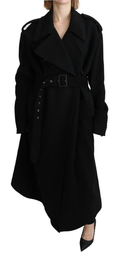 Dolce & Gabbana - Elegant Black Wool Trenchcoat