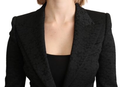 Dolce & Gabbana - Elegant Black Brocade Single Breasted Blazer