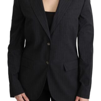 Dolce & Gabbana - Elegant Black Brocade Single Breasted Blazer