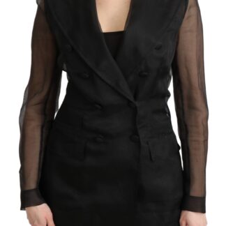 Dolce & Gabbana - Elegant Black Brocade Single Breasted Blazer