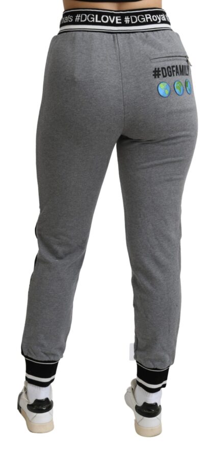 Dolce & Gabbana - Elegant Mid Waist Jogging Pants in Gray