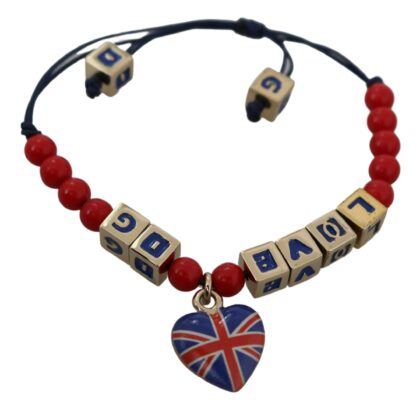 Dolce & Gabbana - Elegant Blue Red Glass Cotton Blend Bracelet