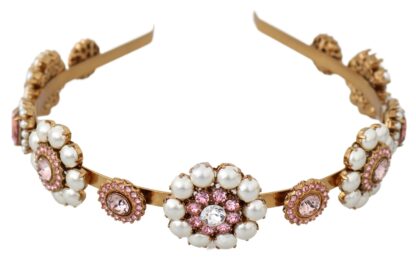 Dolce & Gabbana - Elegant Crystal Pearl Diadem Headpiece