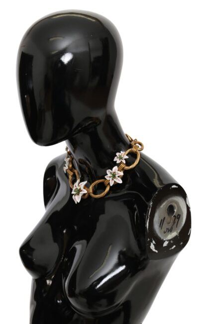 Dolce & Gabbana - Luxe Floral Charm Crystal Necklace