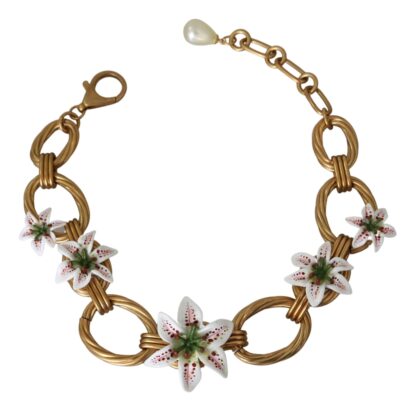 Dolce & Gabbana - Luxe Floral Charm Crystal Necklace