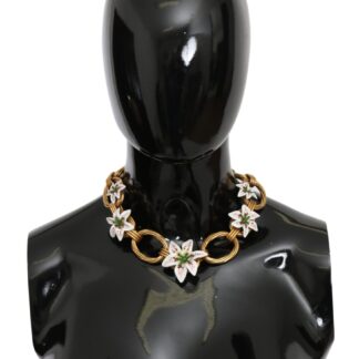 Dolce & Gabbana - Exquisite Crystal and Brass Necklace