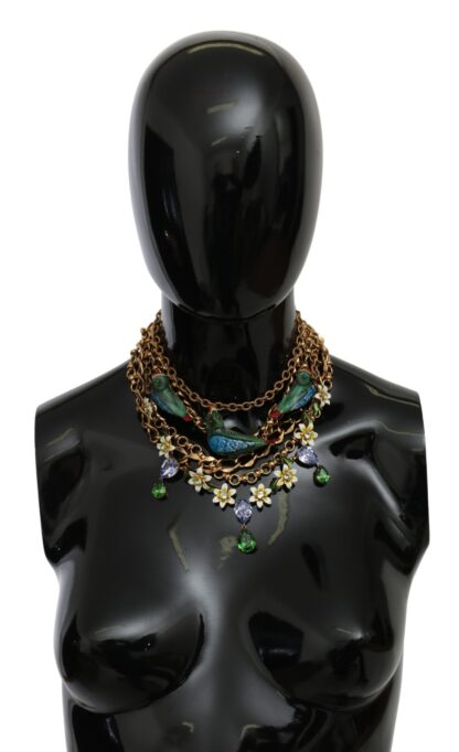 Dolce & Gabbana - Exquisite Crystal and Brass Necklace