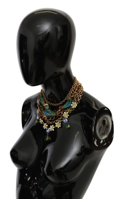 Dolce & Gabbana - Exquisite Crystal and Brass Necklace