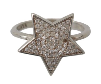 Nialaya - Chic Silver CZ Crystal Women's Statement Ring