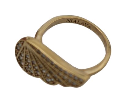 Nialaya - Elegant Gold-Crystal Embellished Ring