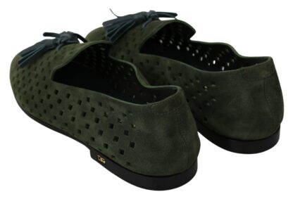 Dolce & Gabbana - Elegant Green Suede Loafers for Men