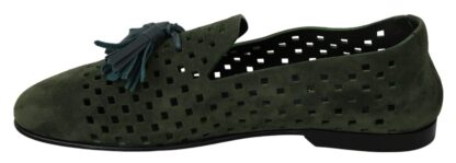 Dolce & Gabbana - Elegant Green Suede Loafers for Men