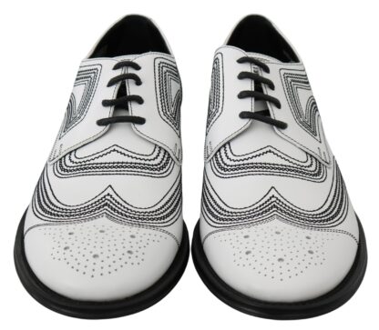 Dolce & Gabbana - Elegant White Leather Derby Shoes